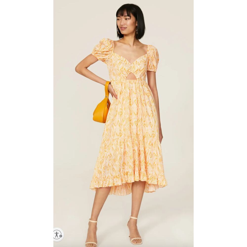 Cinq à Sept Tevah Yellow Dress Size 14
